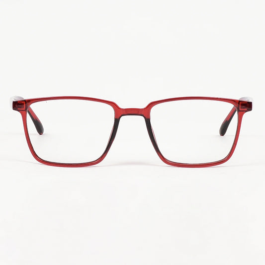 Classic Rectangular Plastic Eye Glasses For Men-Women