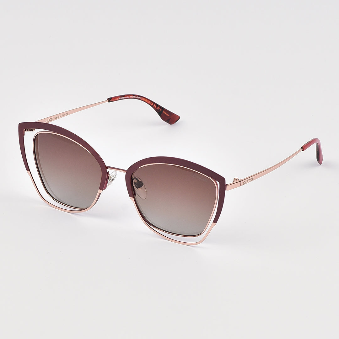 Double Rim Cat Eye Polarized Sun Glasses For Women