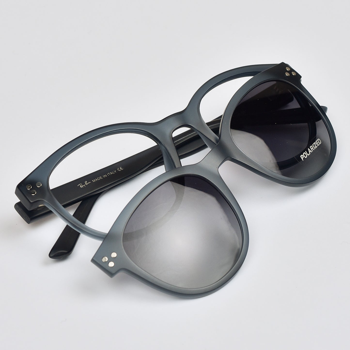 Ultra Light Round Flexible Clip-On Eyeglasses