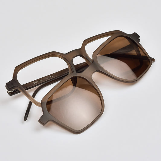 2 in 1 Magnetic Detachable / Clip-on Unisex  Square Eyeglasses