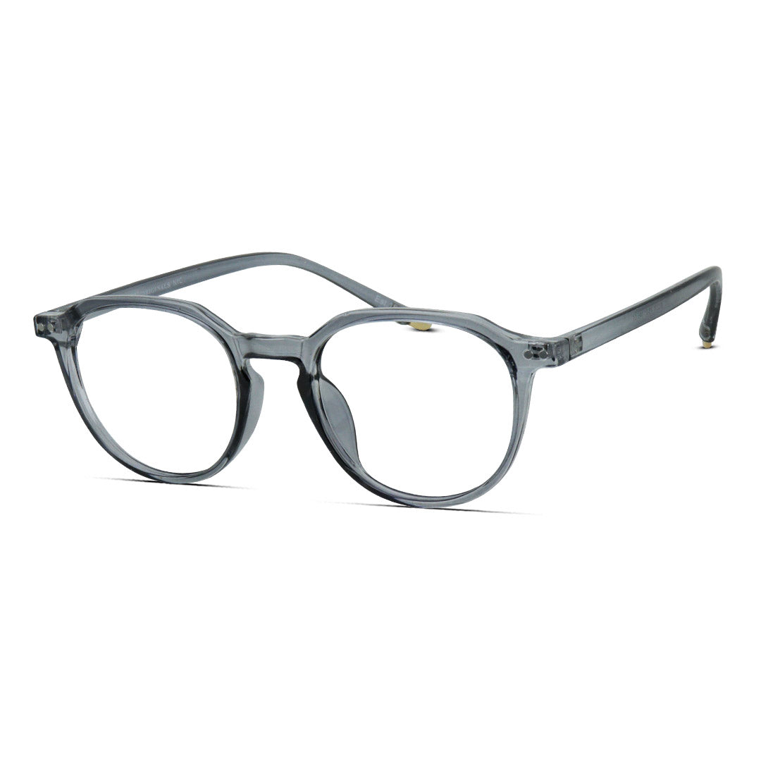 Hexagon Plastic Medium Unisex Eyeglasses