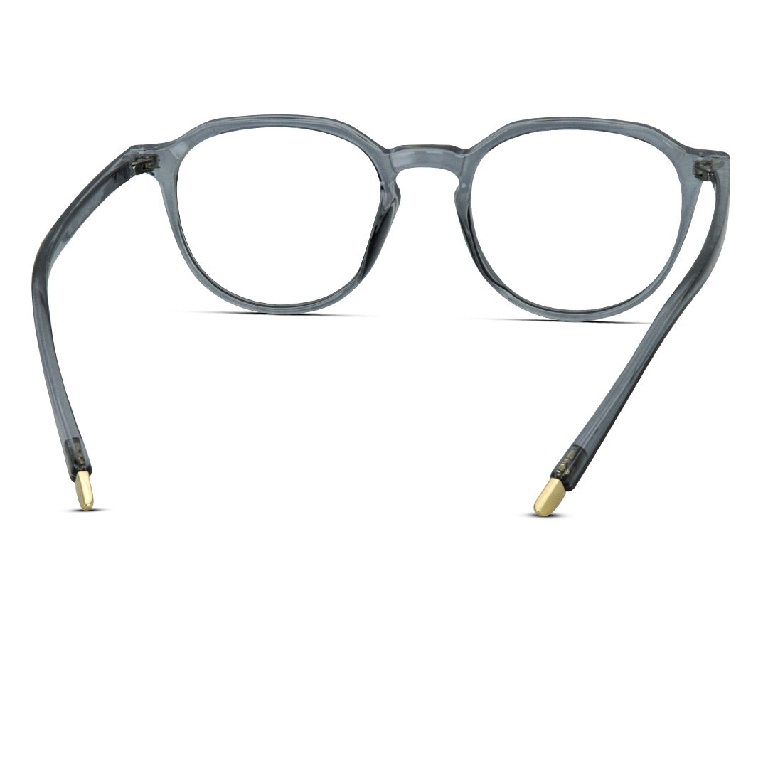 Hexagon Plastic Medium Unisex Eyeglasses