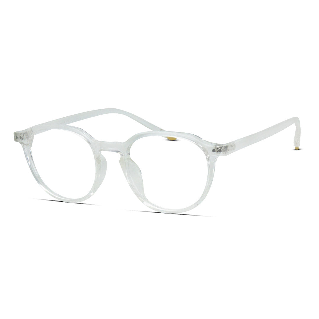 Hexagon Plastic Medium Unisex Eyeglasses
