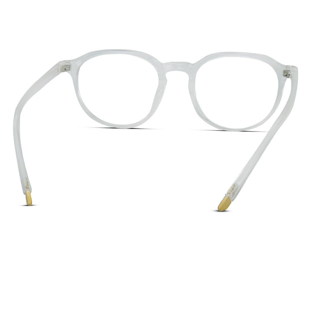 Hexagon Plastic Medium Unisex Eyeglasses
