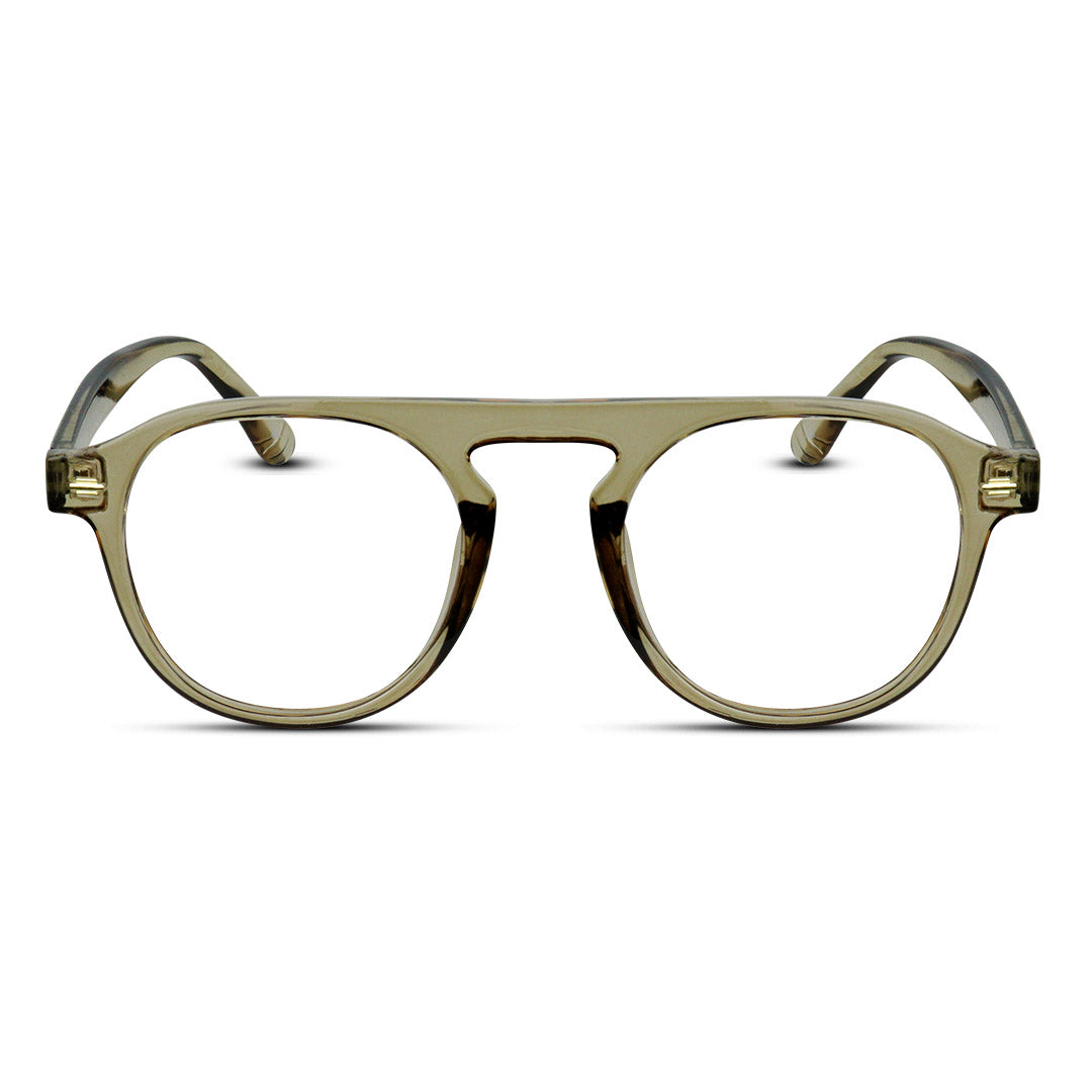 Round Aviator Plastic Medium Men's Eyeglasses