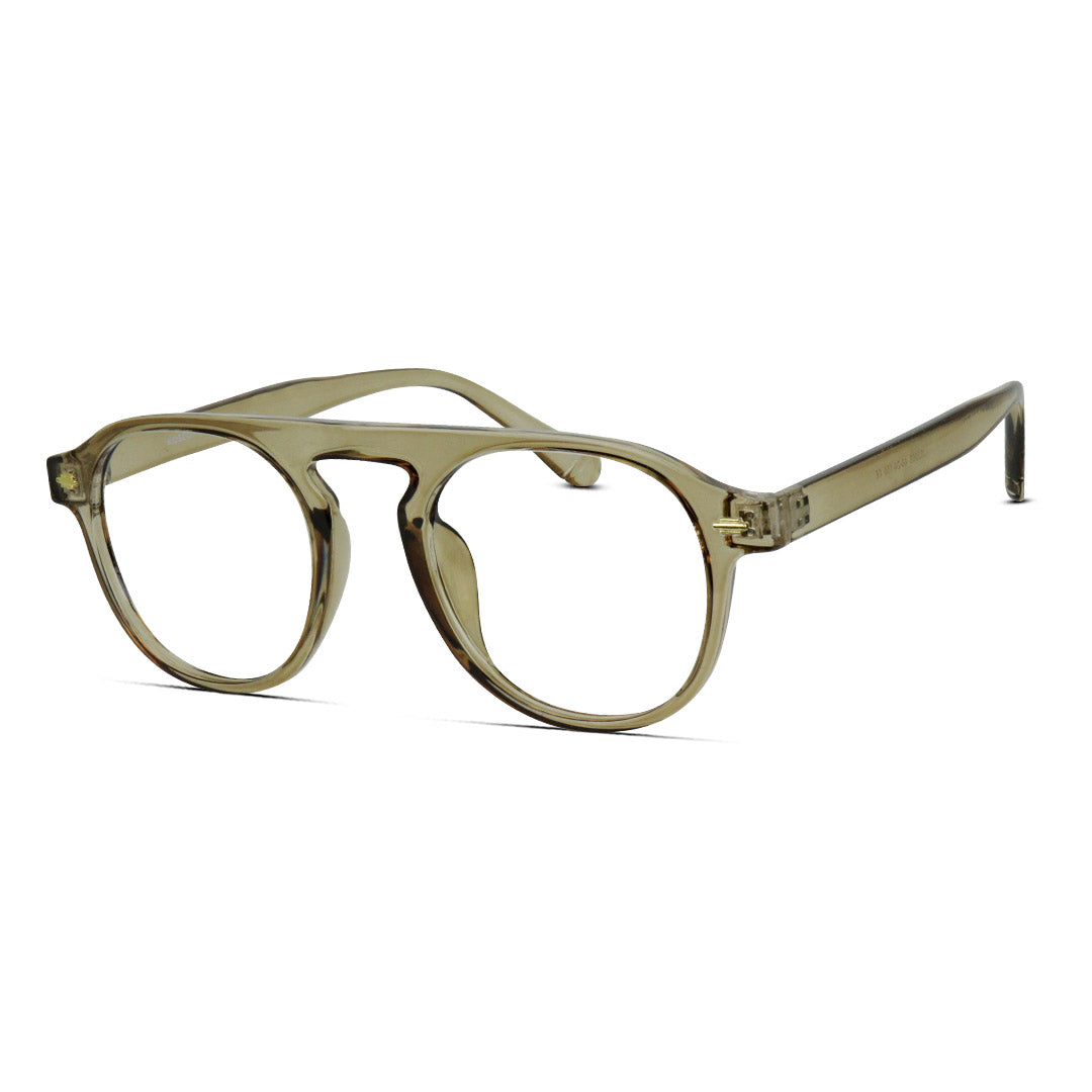 Round Aviator Plastic Medium Men's Eyeglasses