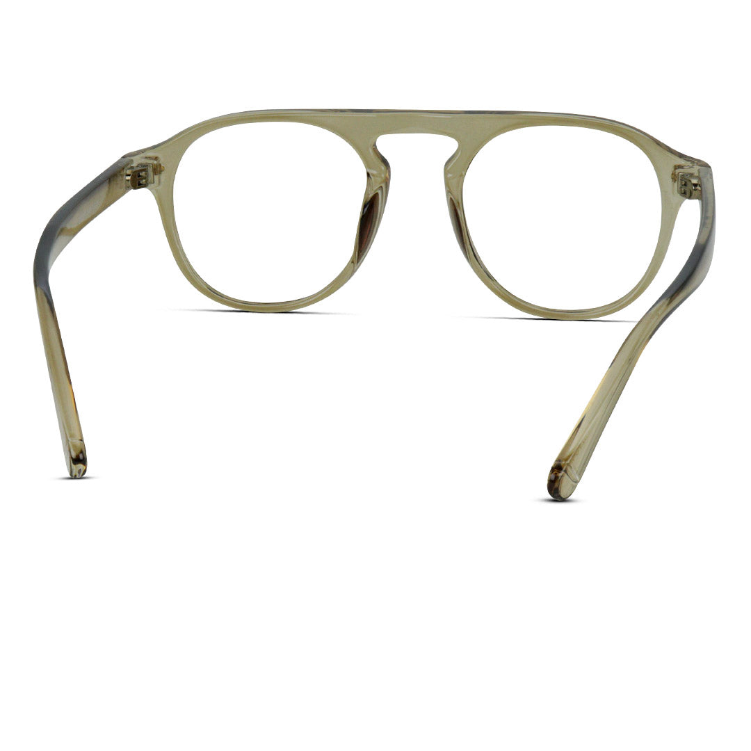 Round Aviator Plastic Medium Men's Eyeglasses