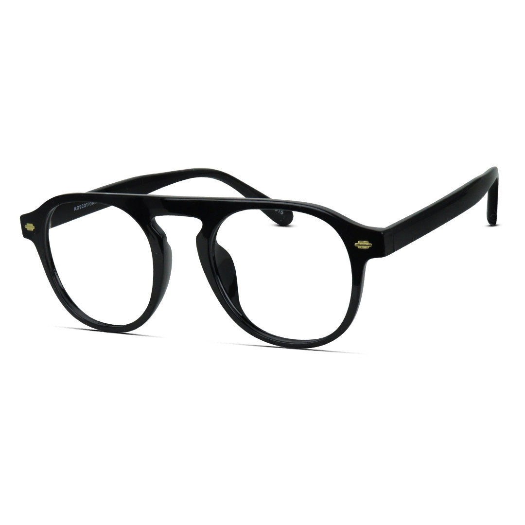 Round Aviator Plastic Medium Men's Eyeglasses