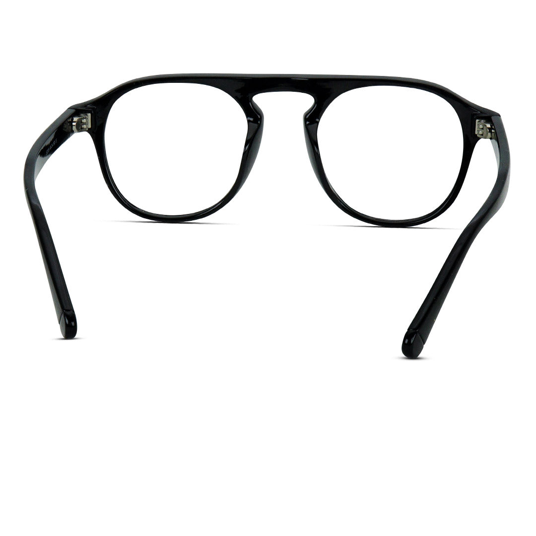 Round Aviator Plastic Medium Men's Eyeglasses