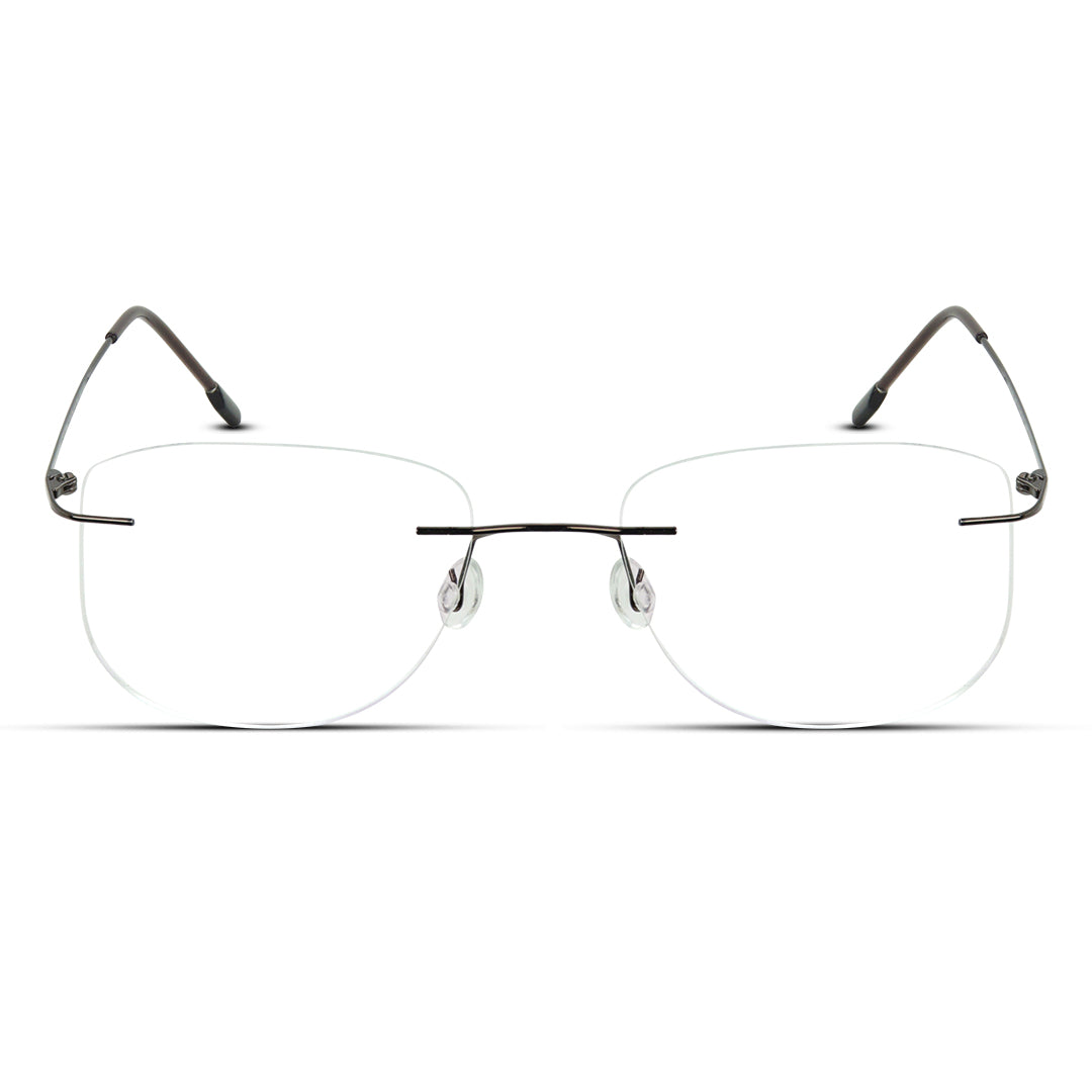 Rimless Thin Metal Medium Men/Women Eyeglasses