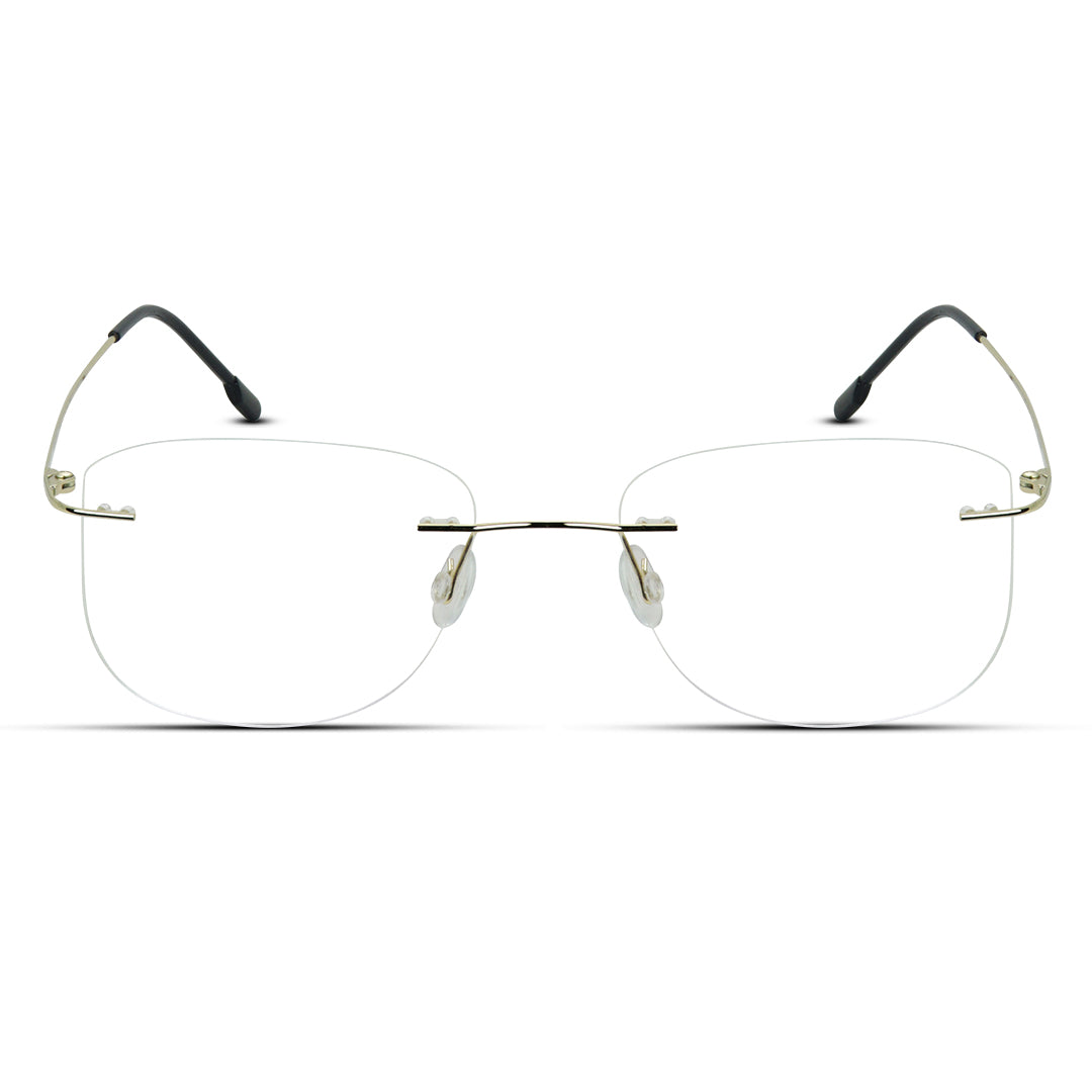Rimless Thin Metal Medium Men/Women Eyeglasses