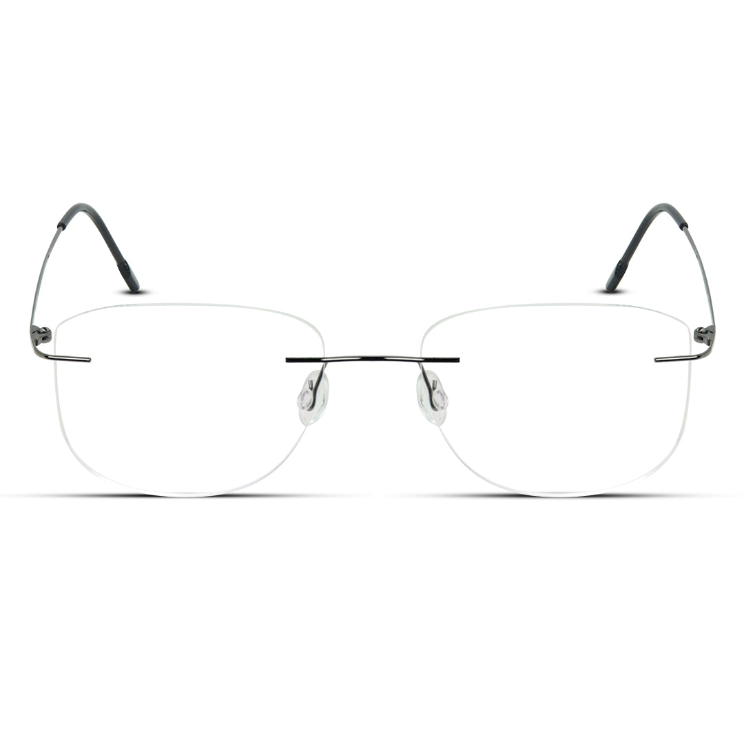 Rimless Thin Metal Medium Men/Women Eyeglasses