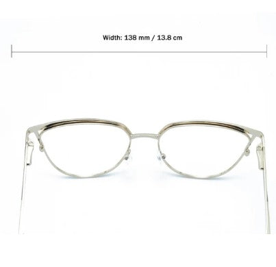 Silver/Black Cat Eye Glasses For Women