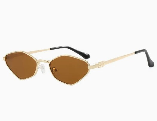 Piana Geometric Diamond Hexagon Small Sunglass For Women