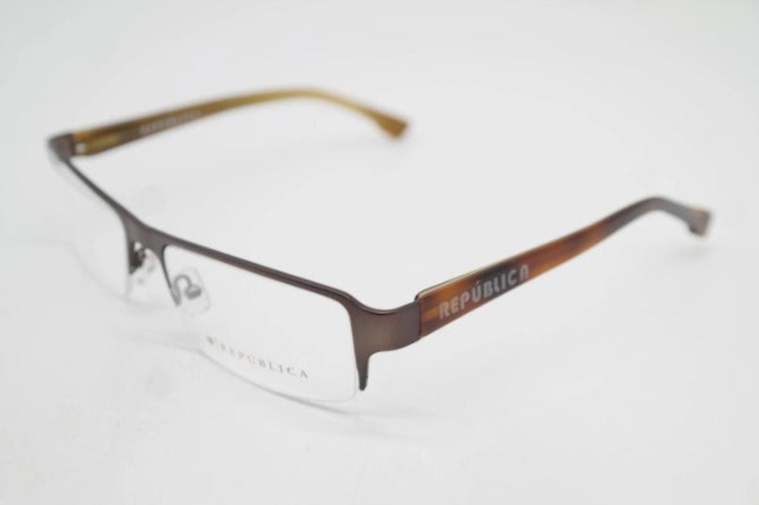 REPUBLICA HABANA Bronze Brown Half Rim Eyeglasses