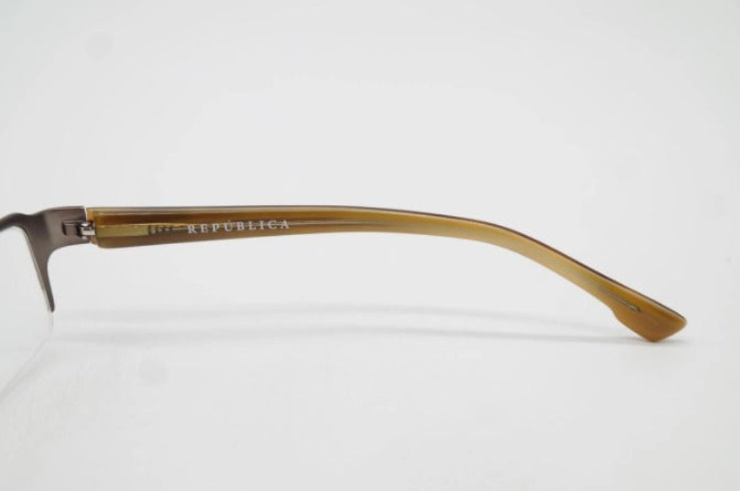 REPUBLICA HABANA Bronze Brown Half Rim Eyeglasses