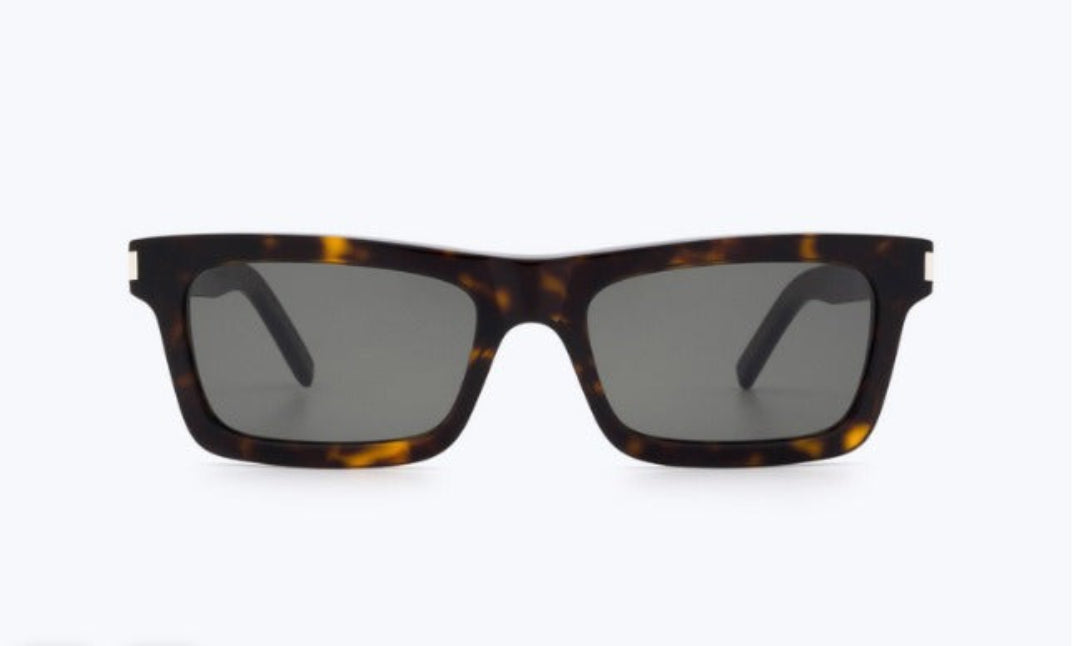 Saint Laurent SL 461 BETTY Sunglasses with rectangular acetate frame & nylon lenses.