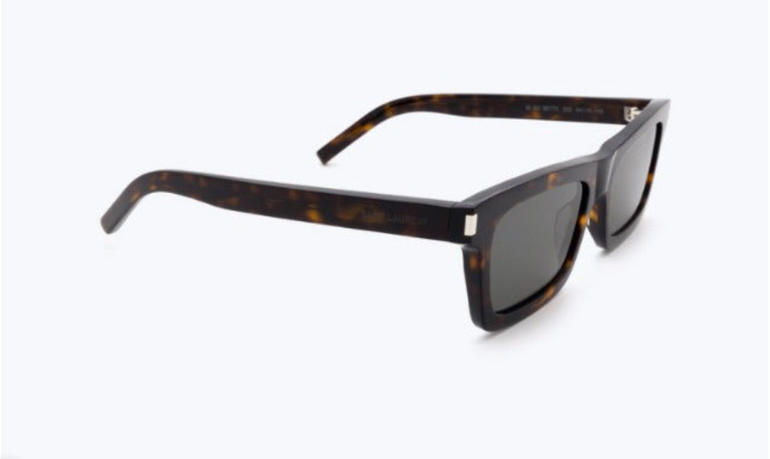 Saint Laurent SL 461 BETTY Sunglasses with rectangular acetate frame & nylon lenses.