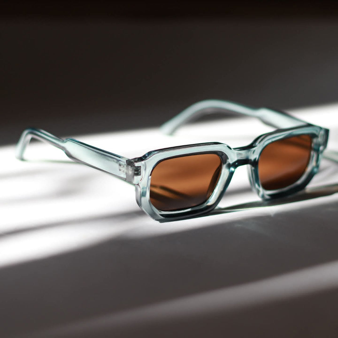 Trendy Thick Rectangular Sun Glasses