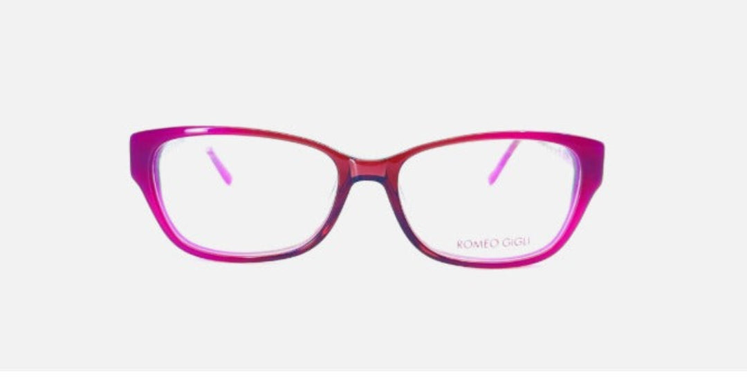 Romeo Gigli Eyeglasses Pink Rectangular Full Rim Frame