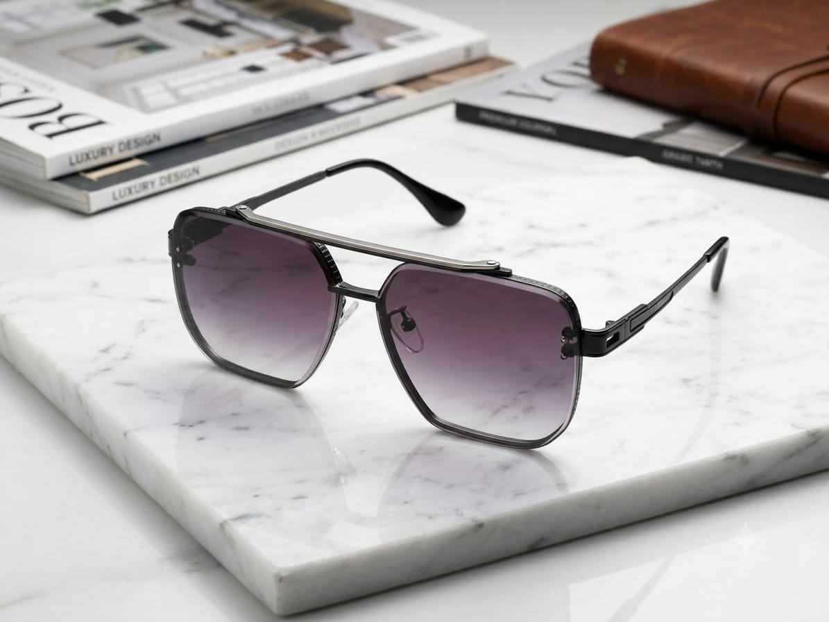 New Luxury Fashion Over Sized Rim Less S Glass