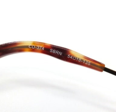 Catherine Deneuve Eyeglasses Brown Oval Half Rim For Women