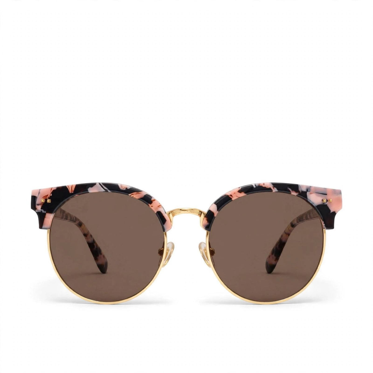 GENUINE MASTER Moon Cut orange black Tiled acetate sunglasses For Women
