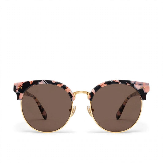 GENUINE MASTER Moon Cut orange black Tiled acetate sunglasses For Women