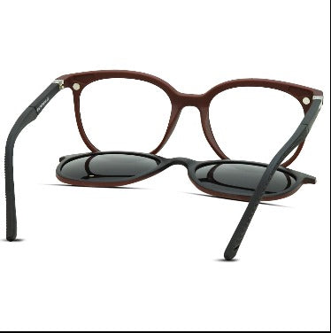 Semi Round Clip-on Unisex Eyeglasses
