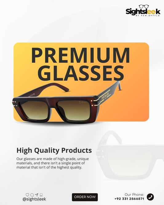 Rectangular Thick Plastic Unisex Sunglasses