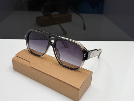 Thick Frame Retro Aviator Glasses  For Day-Night Use For Fashion Lovers