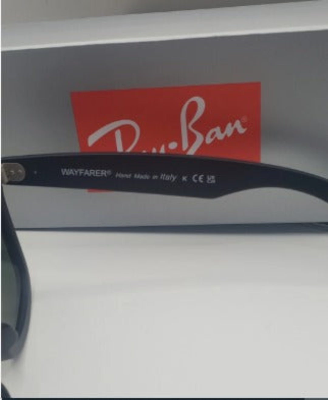 Ray-Ban sunglasses with a clear background
