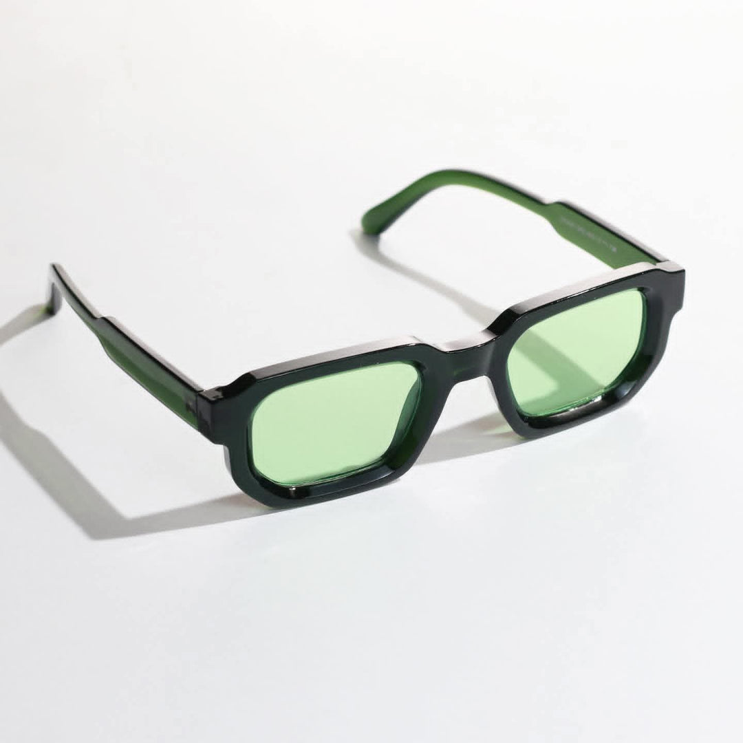 Trendy Thick Rectangular Sun Glasses