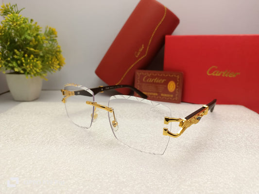 Leopard Rimless Eyeglasses