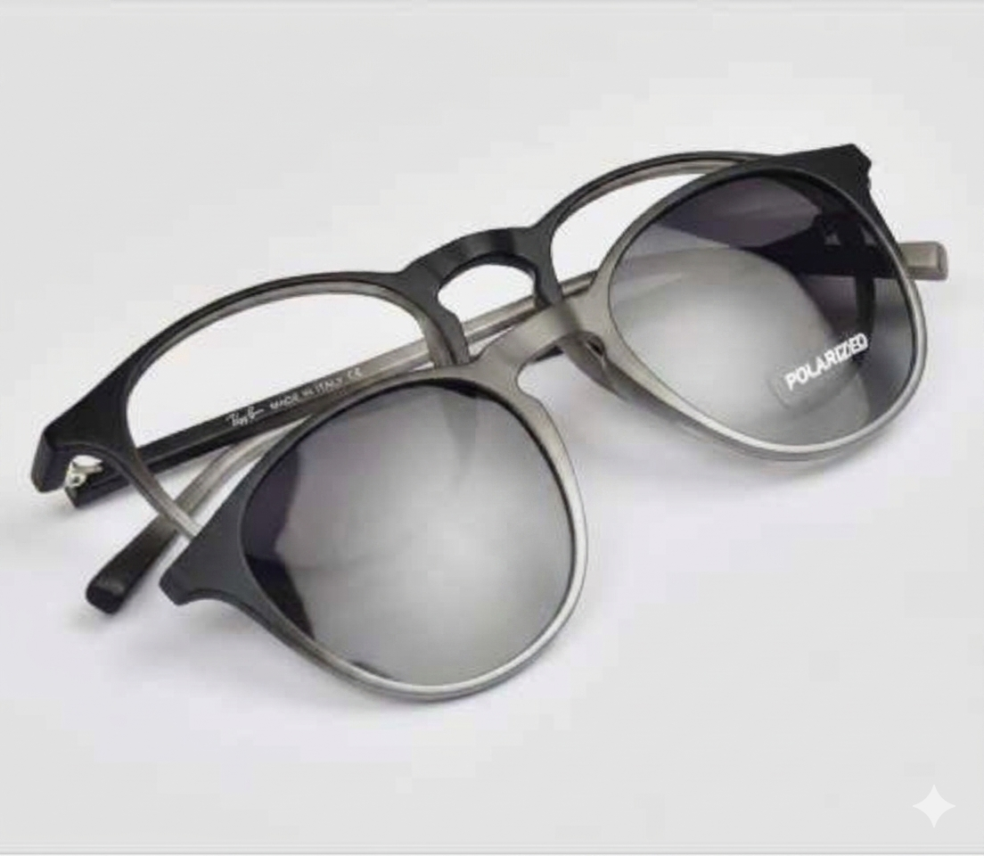 Mid Night Round Snap 7071 Clip-on Unisex Eyeglasses