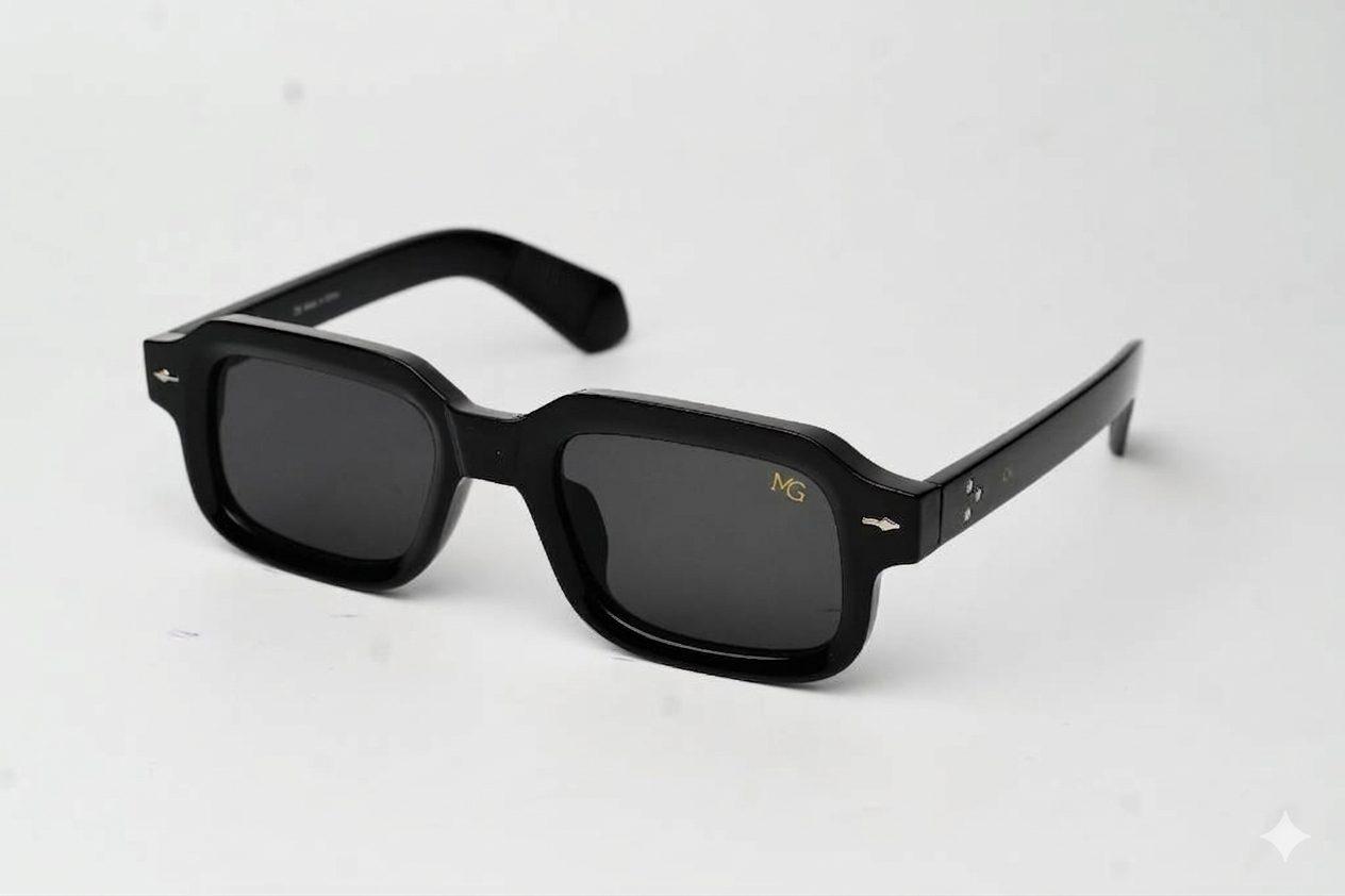Vintage Rectangular Flat Top Retro Fashion Glasses For Men - Women