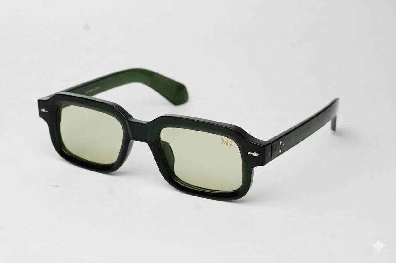 Vintage Rectangular Flat Top Retro Fashion Glasses For Men - Women