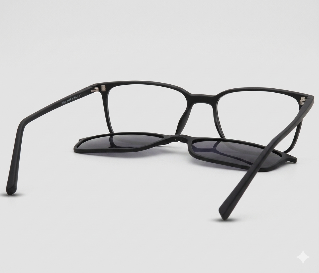 Uni Sex Eye Glasses With Detachable Frame For Sun (2 in 1 - Clip on)
