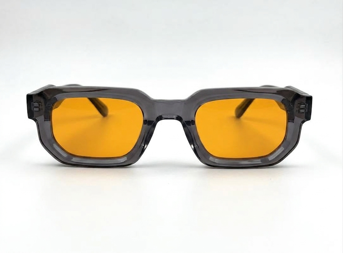 Trendy Thick Rectangular Sun Glasses