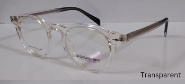 Semi Round Transparent EyeGlasses For Men/Women
