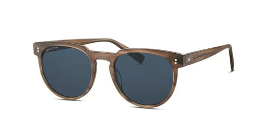 MARC O'POLO Eyewear Sunglasses MP 506181 60 in brown-patterned color with black lenses and 100% UV protection.