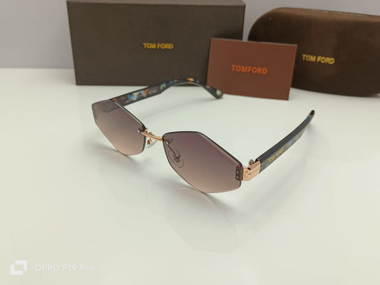 Hexagon Rimless Sunglass for Women